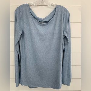 Athleta Keyhole Back Long Sleeve Top